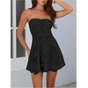 image:imageFloerns Womens Ruffle Trim Tube Mini Dress Strapless Birthday Going Out DressesBlack