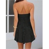 image:imageFloerns Womens Ruffle Trim Tube Mini Dress Strapless Birthday Going Out DressesBlack