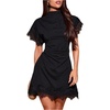 image:imageFloerns Womens Elegant Lace A Line Mini Dress Formal Cocktail Party DressBlack