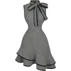 image:imageFloerns Womens Plaid Bow Tie Tweed Sleeveless Ruffle Elegant Mini DressBlack Plaid