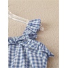 image:imageFloerns Womens Cute Square Neck Gingham Midi Dress Sleeveless Vacation A Line DressesBlue and White