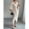 image:imageFloerns Womens Elegant V Neck Twist Front Formal Evening Maxi DressApricot