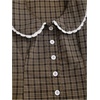 image:imageFloerns Womens Gingham Button Down Mini Dress Cute Short Sleeve Ruffle Hem A Line Tea Party DressesCoffee