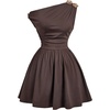 image:imageFloerns Womens Plus Size Off The Shoulder A Line Going Out Mini DressesBrown