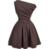 image:imageFloerns Womens Plus Size Off The Shoulder A Line Going Out Mini DressesBrown