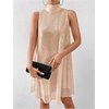image:imageFloerns Womens Sequin Sleeveless Tank High Neck Bow Shiny Party DressChampagne