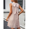image:imageFloerns Womens Sequin Sleeveless Tank High Neck Bow Shiny Party DressChampagne Solid
