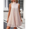 image:imageFloerns Womens Sequin Sleeveless Tank High Neck Bow Shiny Party DressChampagne Solid