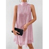 image:imageFloerns Womens Sequin Sleeveless Tank High Neck Bow Shiny Party DressPink