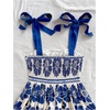 image:imageFloerns Womens Summer Floral Tie Shoulder Flare Hem Boho Mini DressClassic Blue