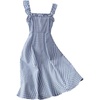 image:imageFloerns Womens Cute Square Neck Gingham Midi Dress Sleeveless Vacation A Line DressesBlue and White