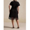 image:imageFloerns Women Plus Size Cocktail Twist Front Lace Asymmetrical Formal DressBlack Lace