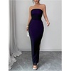 image:imageFloerns Womens Elegant Tube Maxi Dress Strapless Split Hem Bodycon Cocktail Formal DressesPurple