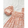 image:imageFloerns Womens Floral Dress Puff Sleeve Square Neck Mini DressesOrange