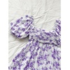 image:imageFloerns Womens Floral Dress Puff Sleeve Square Neck Mini DressesPurple