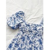 image:imageFloerns Womens Floral Dress Puff Sleeve Square Neck Mini DressesRoyal Blue