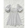 image:imageFloerns Womens Floral Dress Puff Sleeve Square Neck Mini DressesWhite Polka Dots