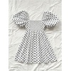 image:imageFloerns Womens Floral Dress Puff Sleeve Square Neck Mini DressesWhite Polka Dots