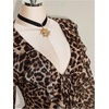 image:imageFloerns Womens Plus Size Leopard Ruffle Mini Dress Y2K Going Out DressesBrown