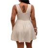 image:imageFloerns Womens Plus Size V Neck Summer Dresses Sleeveless Ruched A Line Formal Wedding Guest DressesApricot