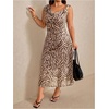 image:imageFloerns Womens Plus Size Zebra Print Midi Dress Ruched Draped Party DressZebra