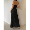 image:imageFloerns Womens Strapless High Split Bodycon Wedding Guest Maxi DressBlack