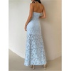 image:imageFloerns Womens Strapless High Split Bodycon Wedding Guest Maxi DressBlue