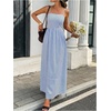 image:imageFloerns Womens Striped Summer Maxi Dress Spaghetti Strap Smocked Flowy Vacation SundressesBlue and White