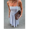 image:imageFloerns Womens Striped Summer Maxi Dress Spaghetti Strap Smocked Flowy Vacation SundressesBlue and White