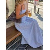 image:imageFloerns Womens Striped Summer Maxi Dress Spaghetti Strap Smocked Flowy Vacation SundressesBlue and White
