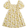 image:imageFloerns Womens Floral Dress Puff Sleeve Square Neck Mini DressesYellow
