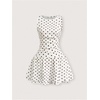 image:imageFloerns Womens Cut Out Backless Dress Polka Dots Sleeveless Layered Ruffle Going Out Mini DressesWhite