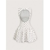 image:imageFloerns Womens Cut Out Backless Dress Polka Dots Sleeveless Layered Ruffle Going Out Mini DressesWhite