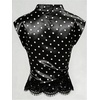 image:imageFloerns Womens Elegant Business Office Lace Polka Dots Satin Blouses TopsBlack Polka Dots