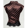 image:imageFloerns Womens Elegant Business Office Lace Polka Dots Satin Blouses TopsBurgundy Polka Dots