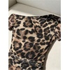image:imageFloerns Womens Leopard Bodysuit Off The Shoulder Tummy Control LeotardBrown