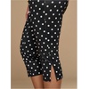 image:imageFloerns Womens Plus Size Polka Dots Stretchy Capri Leggings High Waisted Slit Side Skinny Cropped PantsBlack and White