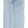 image:imageFloerns Womens Plus Size Striped Button Down Shirts Long Sleeve BlousesBlue