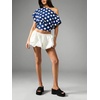 image:imageFloerns Womens Polka Dots Off Shoulder Crop Top Elegant BlouseDark Blue