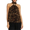 image:imageFloerns Womens Leopard Backless Halter Tops Metal Buckle Sleeveless Mock Neck Summer Date Night TopsLeopard