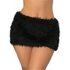 image:imageFloerns Womens Leopard Faux Fuzzy Fur Low Waist Mini SkirtDark Black