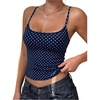 image:imageFloerns Womens Y2k Polka Dots Camisole Tops Spaghetti Strap Square Neck Going Out TopsDark Blue
