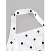 image:imageFloerns Girls Cute Polka Dots Dress Halter Neck Sleeveless Ruffle A Line Summer DressesBlack and White