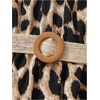 image:imageFloerns Girls Leopard Halter Midi Dress Summer Sleeveless Asymmetrical Hem A Line Dresses with BeltBrown