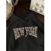 image:imageFloerns Girls Y2k Cheetah Print Hoodie Pullovers Long Sleeve Drop Shoulder SweatshirtBlack Multi