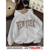 image:imageFloerns Girls Y2k Cheetah Print Hoodie Pullovers Long Sleeve Drop Shoulder SweatshirtLight Grey