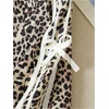 image:imageFloerns Girls Y2k Cheetah Wide Leg Pants Bow Striped Baggy TrousersBeige Multi