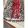 image:imageFloerns Girls Y2k Cheetah Wide Leg Pants Bow Striped Baggy TrousersRed