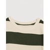 image:imageFloerns Men Striped Pullover Sweater Colorblock Crew Neck Knit Casual TopsApricot and Green