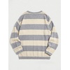 image:imageFloerns Men Striped Pullover Sweater Colorblock Crew Neck Knit Casual TopsBeige